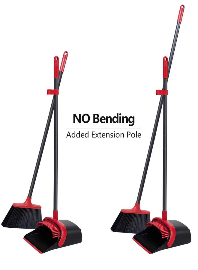 YANXUS Plastic Metal Broom&Dustpan Set,Broom&Dustpan,Broom&Dustpan Set For Home,Upgrade 52" Long Handle Broom With Stand Up Dustpan Combo Set For Office Home Kitchen Lobby Floor Use - Image 3